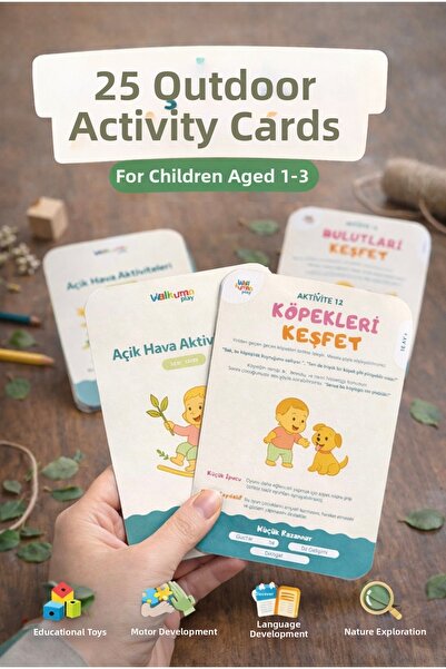 WALLHUMAN Activity Cards 25 Pieces / Educational Game Cards for Children Aged...