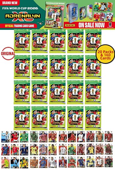 TOYFEST World Cup Fifa 2026 Panini Adrenalyn XL Collection Card Booster 20 Pa...