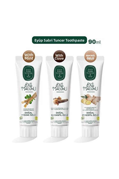 Eyüp Sabri Tuncer معجون أسنان بالمسواك والقرنفل والزنجبيل 90 مل