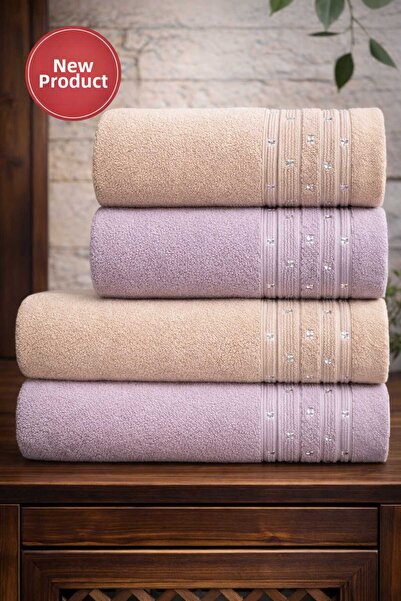 Mela Home Set de prosoape de baie İnci, 4 piese - Set de baie turcească - Pro...