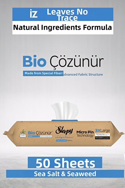 Sleepy 50 ورقة من ملح البحر والأعشاب البحرية القابلة للذوبان