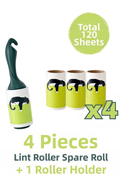 Lafilla 1 τεμάχιο λαβής, 4 ρολά, 30 φύλλα, ταινία συλλογής τριχών, ρολό συλλο...