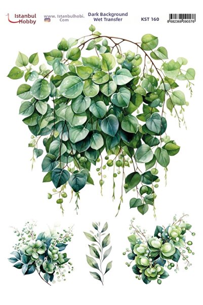 İstanbul Hobi Dark Background Water Transfer Paper 25X35Cm Kst-160