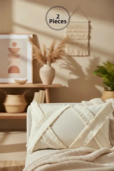 NDC HOME Κάλυμμα μαξιλαριού με λινό ριχτάρι ειδικής σχεδίασης Kokoş (35*55)