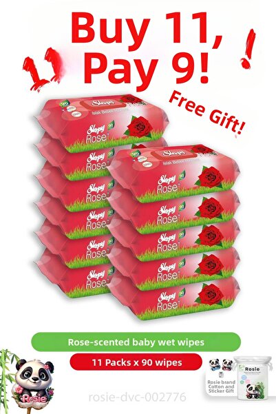 Sleepy اشتري 11 واحصل على 9 مجانًا مناشف أطفال مبللة برائحة الورد من التسعيني...