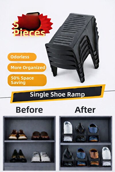 Funny Life 5 Rame pentru pantofi - Organizator pentru dulap, Organizator fără...