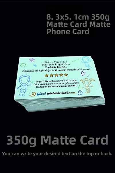 Örün Matbaa 50 de felicitări de mulțumire cu desene animate, dimensiune 5x8,3 cm