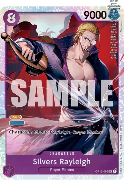 Bandai TCG بطاقة لعب مرخصة من One Piece Silvers Rayleigh OP13-066 (EN - Foil ...