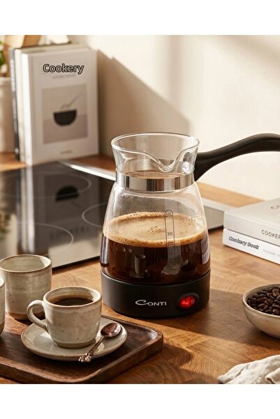 MericLine Glass Coffee Maker 650W 0.5 Liter 5 Cup Capacity Electric Turkish C...