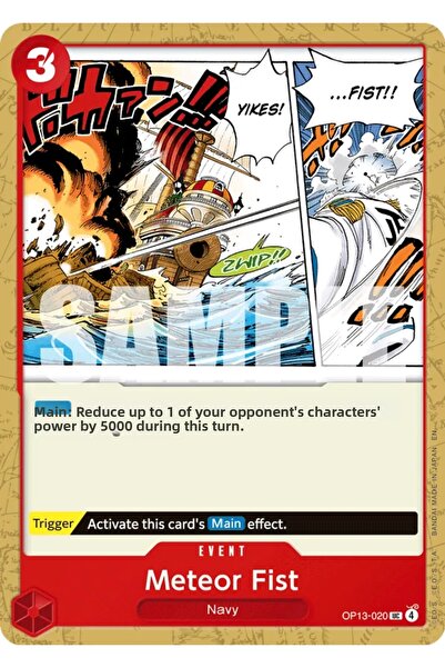 Bandai TCG بطاقة اللعب المرخصة من One Piece Meteor Fist OP13-020 (EN)