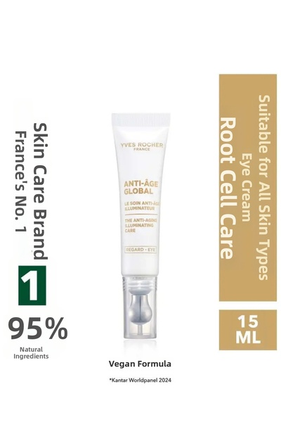 Yves Rocher New Anti-Aging Eye Cream 15 ml Caffeine Vitamin E Brightening