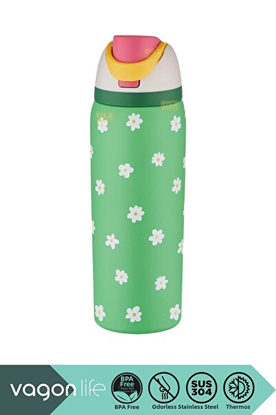 Vagonlife 600ml New Collection Stainless Steel Thermos With/Without Straw, 6 ...