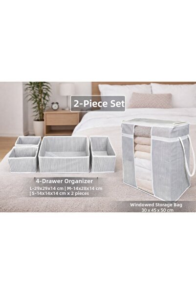 PONÇİK BEBEK Οργανωτής συρταριών 4 τεμαχίων & οργανωτής ρούχων/αντικειμένων π...