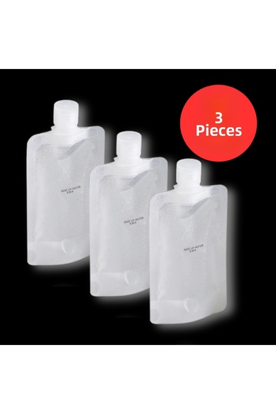 tg tek-iş global Foldable Travel Refill Bottle Set of 3 – 14X8 cm Leak-Proof ...