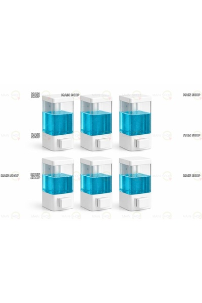 MAİN SHOP 6 bucăți dozator manual de săpun lichid, montat pe perete, reîncărc...