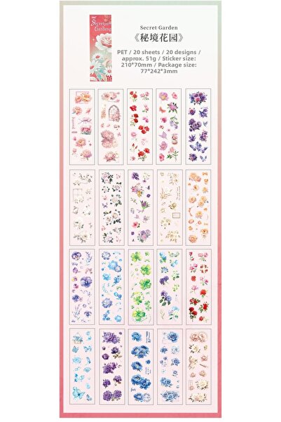 İthal E6-20 φύλλα cicek PET Βιβλίο αυτοκόλλητων