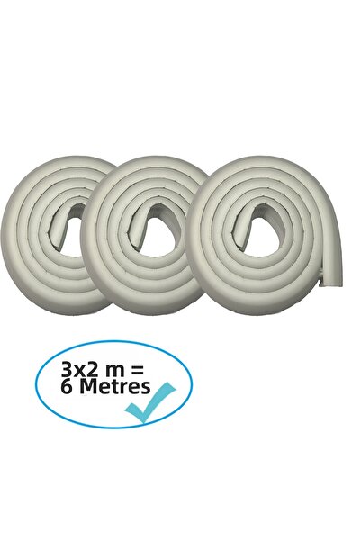 Evokids 3 Τεμάχια Λαστιχένιο Προστατευτικό Χονδρής άκρης (6 μέτρα) - Γκρι