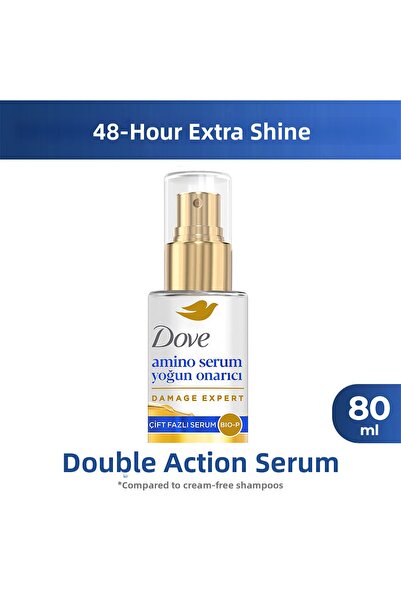 Dove سيروم الشعر ثنائي المرحلة، سيروم أمينو لإصلاح الشعر بشكل مكثف، 80 مل