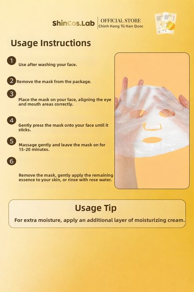 SHINCOS.LAB Cellulose Mask - Vitamin C