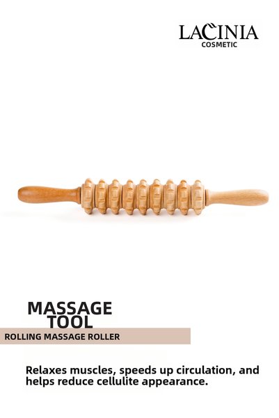 Lacinia 9-Wheel Wooden Gua Sha Massage Stick