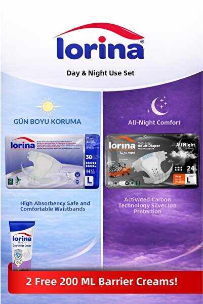 LORİNA مجموعة إل جيوندز آند نايت للاستخدام النهاري والليلي، 30 قطعة من الكربو...