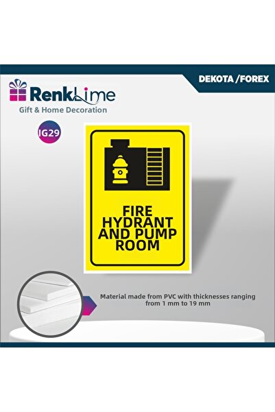 renklime Warning Sign - Fire Water Tank and Pump Area