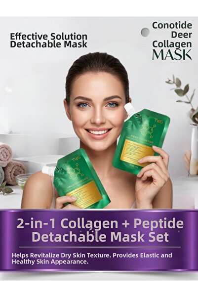 twg الأكثر تفضيلاً! مجموعة من قطعتين من أقنعة الوجه القابلة للتقشير بالكولاجين