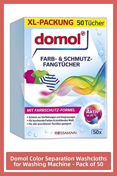 DOMOL غسالة مكونة من 50 منديلًا مميزًا للألوان