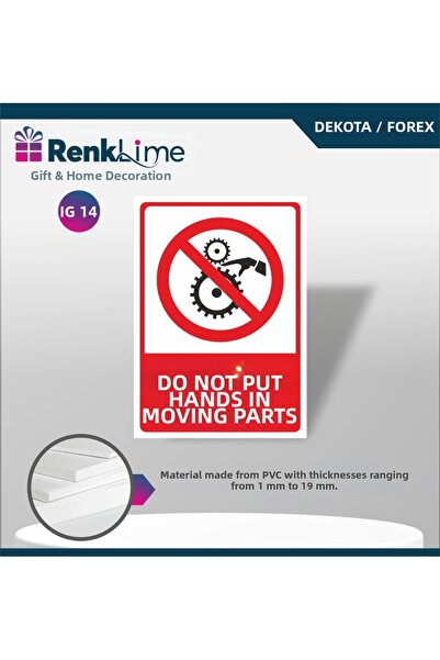 renklime Warning Sign - Do Not Touch Rotating Objects
