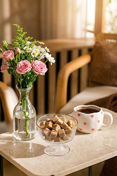 TRENDYOLMİLLA HOME Захарница със стъклени крачета 16 см TPHSS26TBK00011