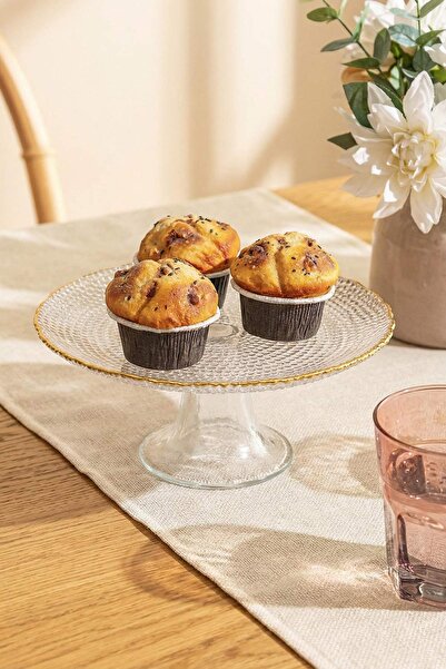 TRENDYOLMİLLA HOME Glas-Kuchen- und Präsentationsständer mit Fuß 21 cm TPHSS2...