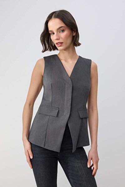 Trendyol Collection Trendyolmilla Esențiale pentru Garderoba – Vestă Antracit...