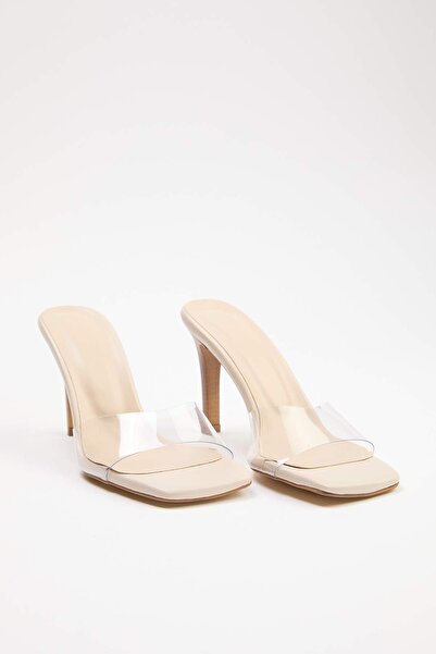 TRENDYOL SHOES Pantofi clasici cu toc de damă bej