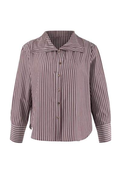 Trendyol Curve Special Collection Brown-Multicolor Collar Detailed Off Should...