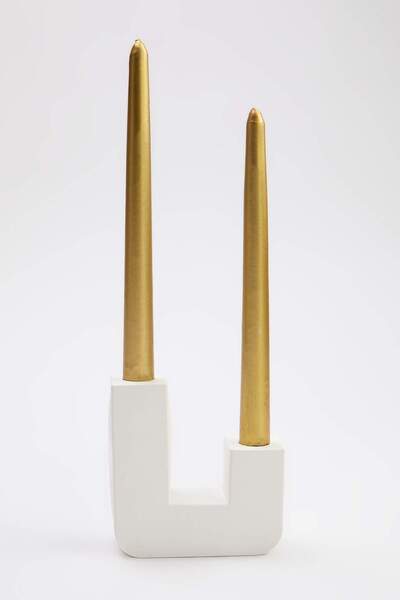 TRENDYOLMİLLA HOME White Ceramic Candle Holder Tphss26Sm00001