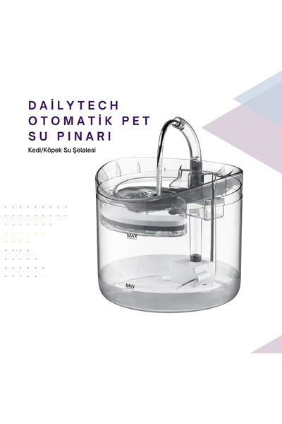 DailyTech Otomatik Pet Kedi Köpek Su Pınarı Çeşmesi Şelalesi Sebil