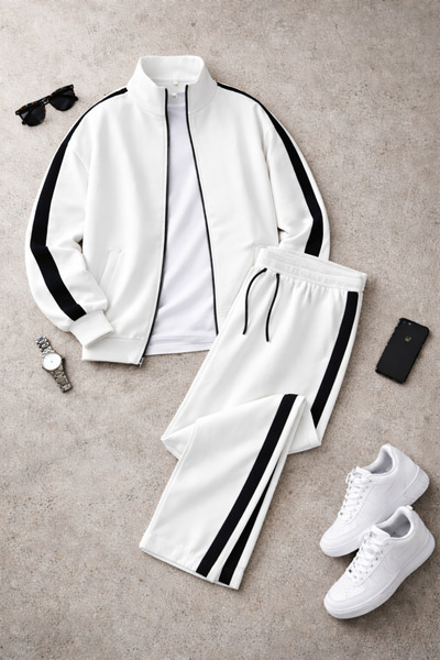 OTAKU طقم بدلة رياضية مريحة من قماش السكوبا للرجال