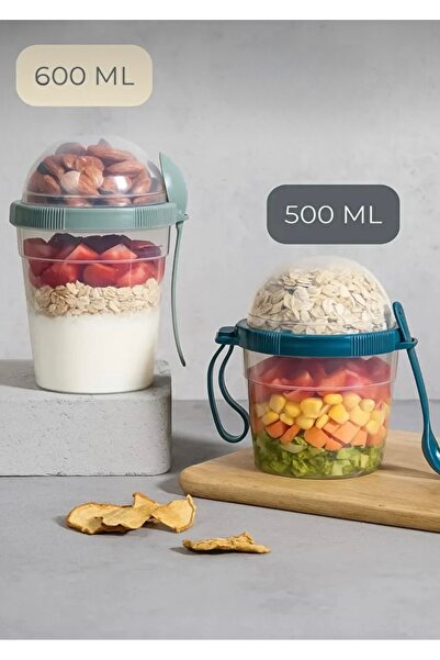 Sungroup Cupă de lapte cu granola și muesli, 2 bucăți, recipient pentru iaurt...