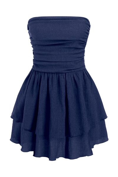 Hiccup Μίνι φόρεμα χωρίς τιράντες Με βολάν