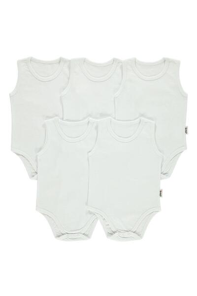 Civil Baby Βιολογικό ζευγάρι μπαντάζ με 5 κουμπώματα χωρίς μανίκια - Εκρού 1-...