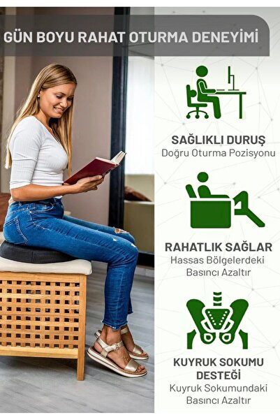 Arnee Ortopedik Oturma Simidi Minderi Kuyruk Sokumu Destek Yastığı