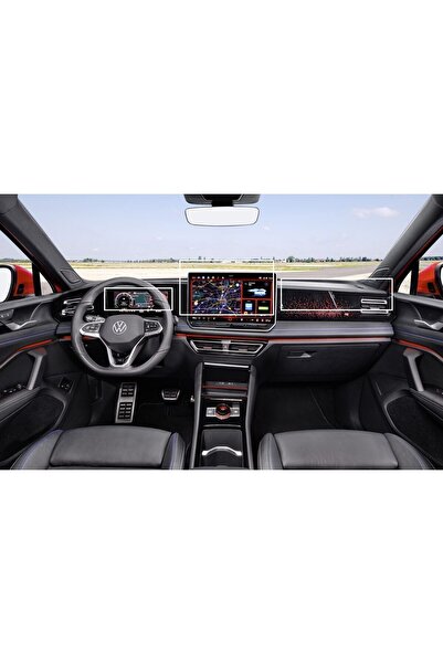 Mobilite مجموعة واقي شاشة فولكس فاجن الجديدة تيجوان E-tsi 2024-25 للوسائط الم...