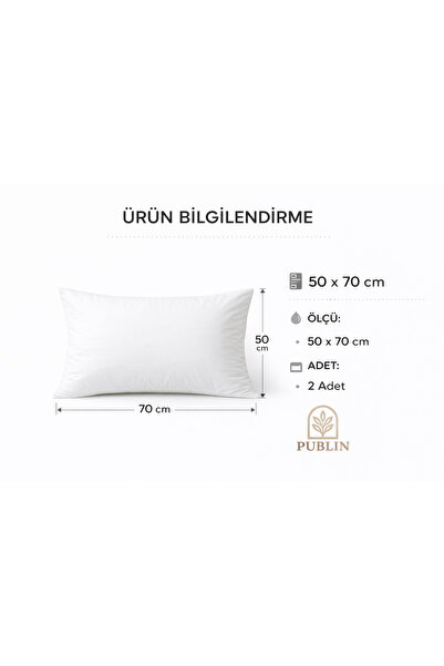 Publin Home 2 ADET BASKILI YASTIK KILIFI 50X70 CM