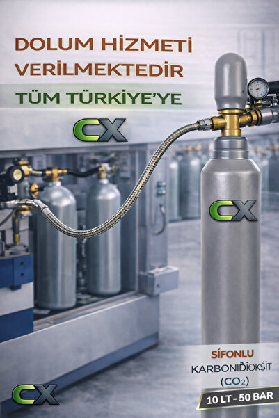 CX Sifonlu Karbondioksit (co2) Gazı 10 Lt