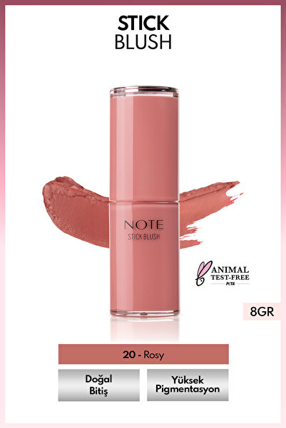 NOTE Stick Blush Nemlendirici Yumuşak Stick Allık - 20 Rosy