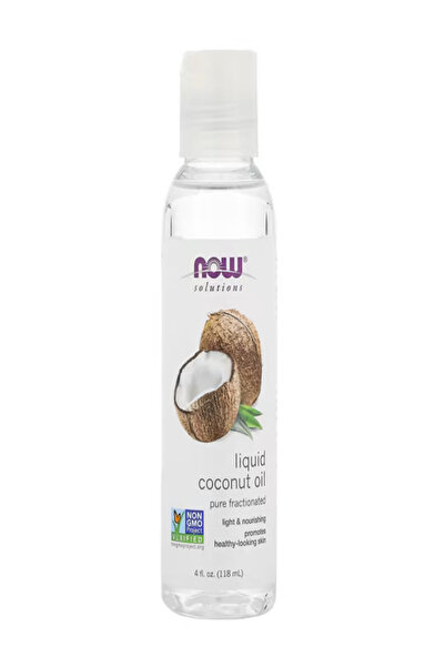 Now Foods , Solutions, Liquid Coconut Oil, Pure Fractionated, 4 fl oz (118 ml)
