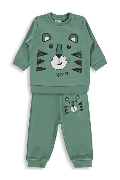 Civil Baby Kaplan Baskılı 6-18 Ay Takım - Haki 9-12 Ay