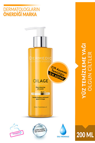 DERMEDIC Oilage Yüz Temizleme Yağı 200ml - Çift Aşamalı Temizlik