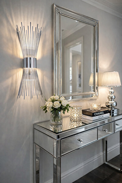 Nazik Aydınlatma Kirpi Krom Modern Pilli ve Elektrikli Günışığı Ledli 1 Adet ...