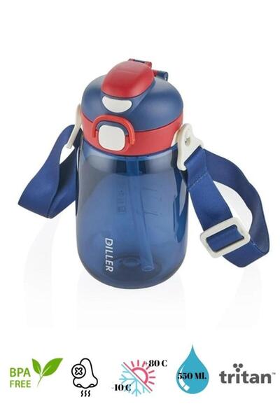 DILLER Tritan Pipetli/pipetsiz Kullanım Matara - 550 ml